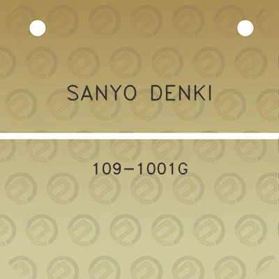 sanyo-denki-109-1001g