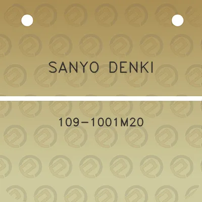 sanyo-denki-109-1001m20