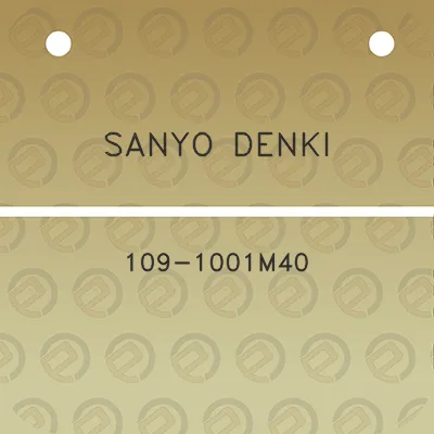 sanyo-denki-109-1001m40