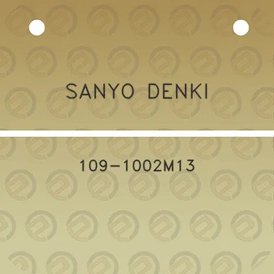 sanyo-denki-109-1002m13