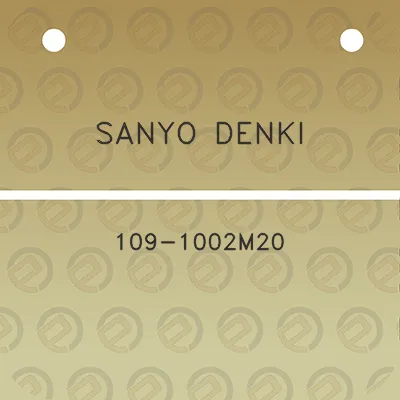 sanyo-denki-109-1002m20