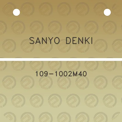 sanyo-denki-109-1002m40