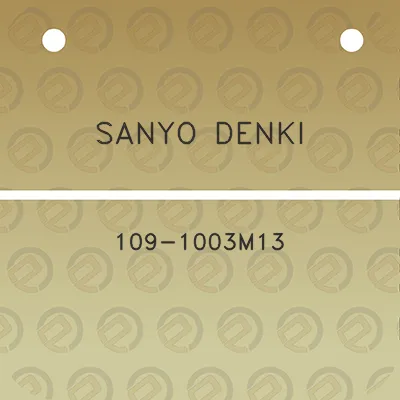 sanyo-denki-109-1003m13