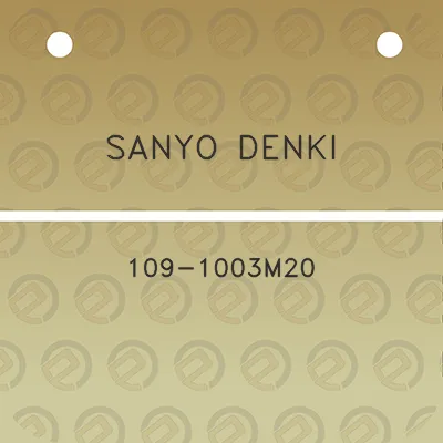 sanyo-denki-109-1003m20