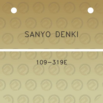 sanyo-denki-109-319e