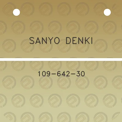 sanyo-denki-109-642-30