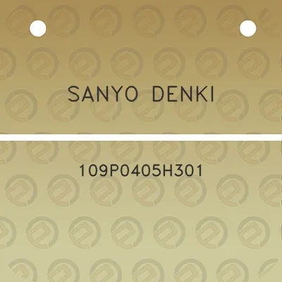 sanyo-denki-109p0405h301