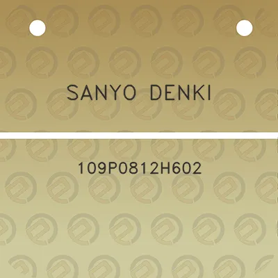 sanyo-denki-109p0812h602