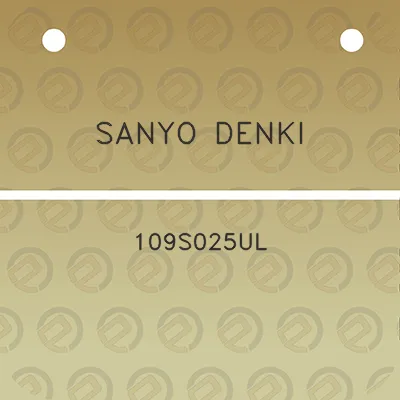 sanyo-denki-109s025ul