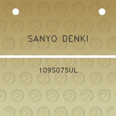 sanyo-denki-109s075ul