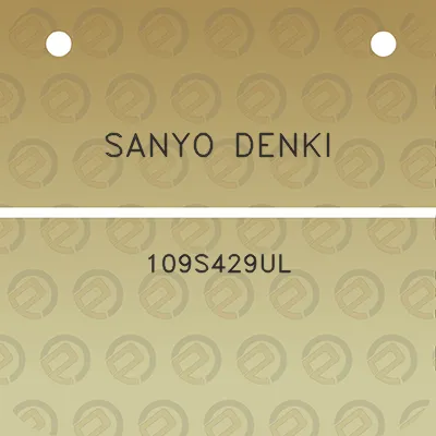 sanyo-denki-109s429ul