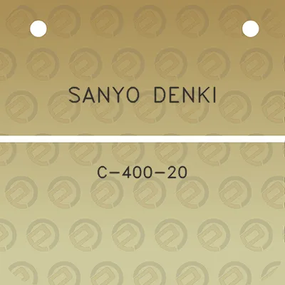 sanyo-denki-c-400-20