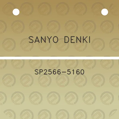 sanyo-denki-sp2566-5160