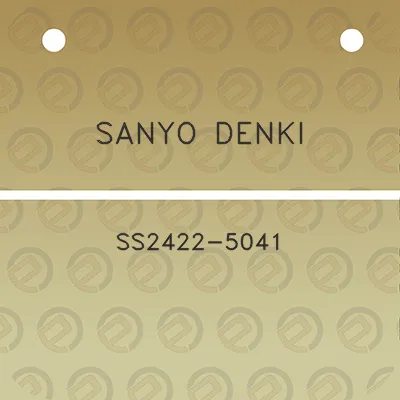 sanyo-denki-ss2422-5041