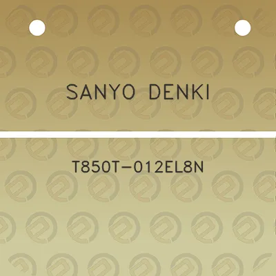 sanyo-denki-t850t-012el8n