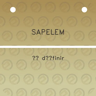 sapelem-a-definir