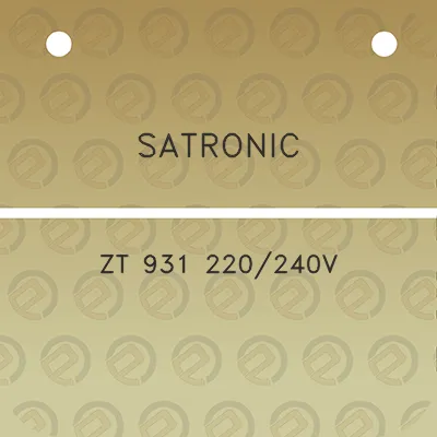 satronic-zt-931-220240v