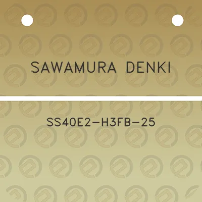 sawamura-denki-ss40e2-h3fb-25