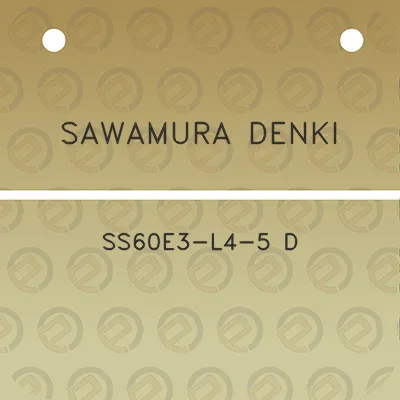 sawamura-denki-ss60e3-l4-5-d