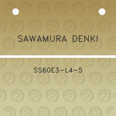 sawamura-denki-ss60e3-l4-5