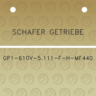 schafer-getriebe-gp1-610v-5111-f-h-mf440