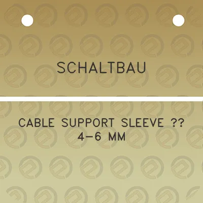 schaltbau-cable-support-sleeve-4-6-mm