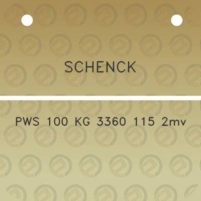 schenck-pws-100-kg-3360-115-2mv