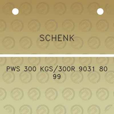 schenk-pws-300-kgs300r-9031-80-99