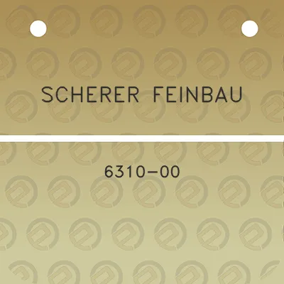 scherer-feinbau-6310-00