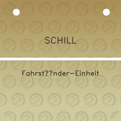 schill-fahrstander-einheit