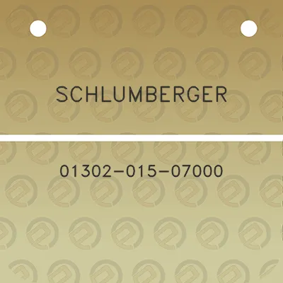 schlumberger-01302-015-07000
