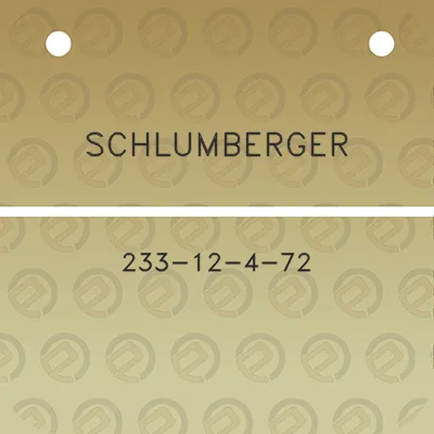 schlumberger-233-12-4-72