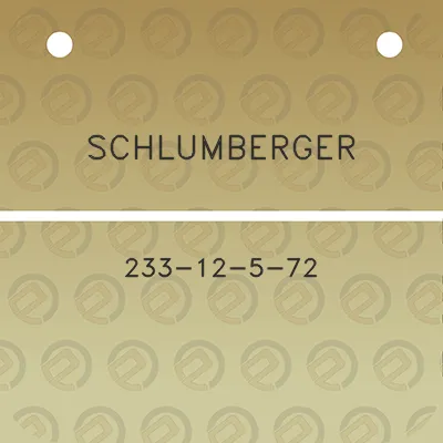 schlumberger-233-12-5-72