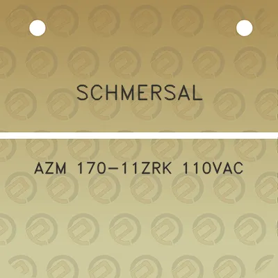 schmersal-azm-170-11zrk-110vac