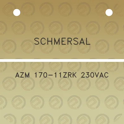 schmersal-azm-170-11zrk-230vac