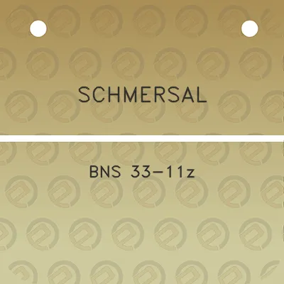 schmersal-bns-33-11z