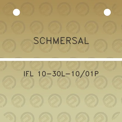 schmersal-ifl-10-30l-1001p