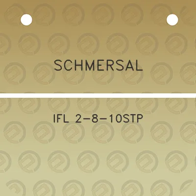 schmersal-ifl-2-8-10stp