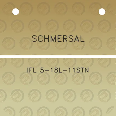 schmersal-ifl-5-18l-11stn