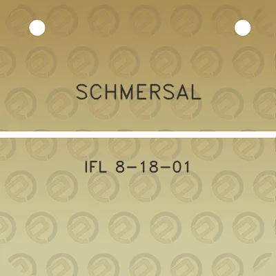 schmersal-ifl-8-18-01