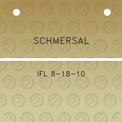 schmersal-ifl-8-18-10