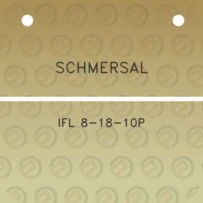 schmersal-ifl-8-18-10p