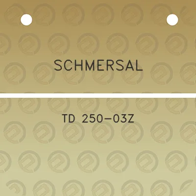 schmersal-td-250-03z