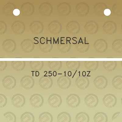 schmersal-td-250-1010z