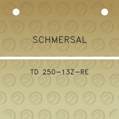 schmersal-td-250-13z-re