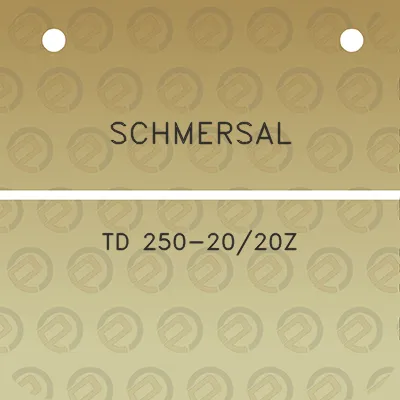 schmersal-td-250-2020z