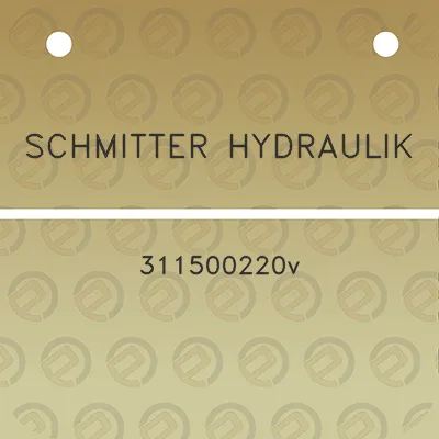 schmitter-hydraulik-311500220v