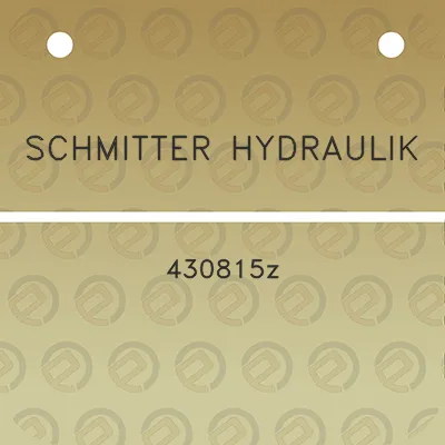 schmitter-hydraulik-430815z
