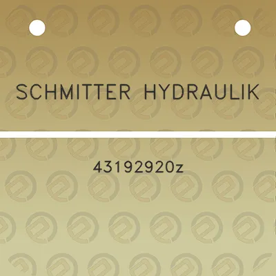 schmitter-hydraulik-43192920z