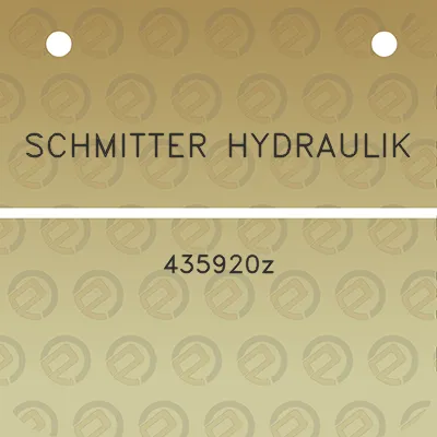 schmitter-hydraulik-435920z